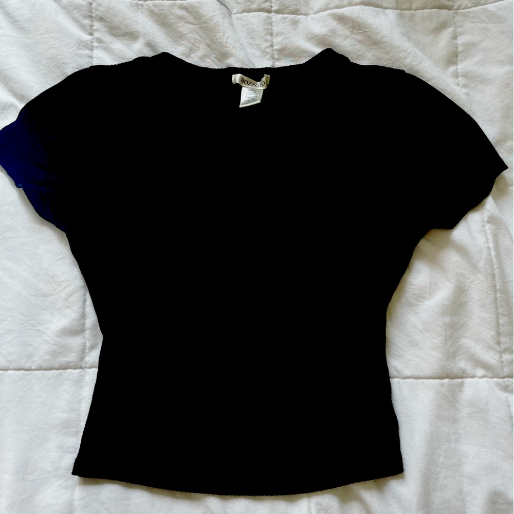 Black Ribbed Baby Tee